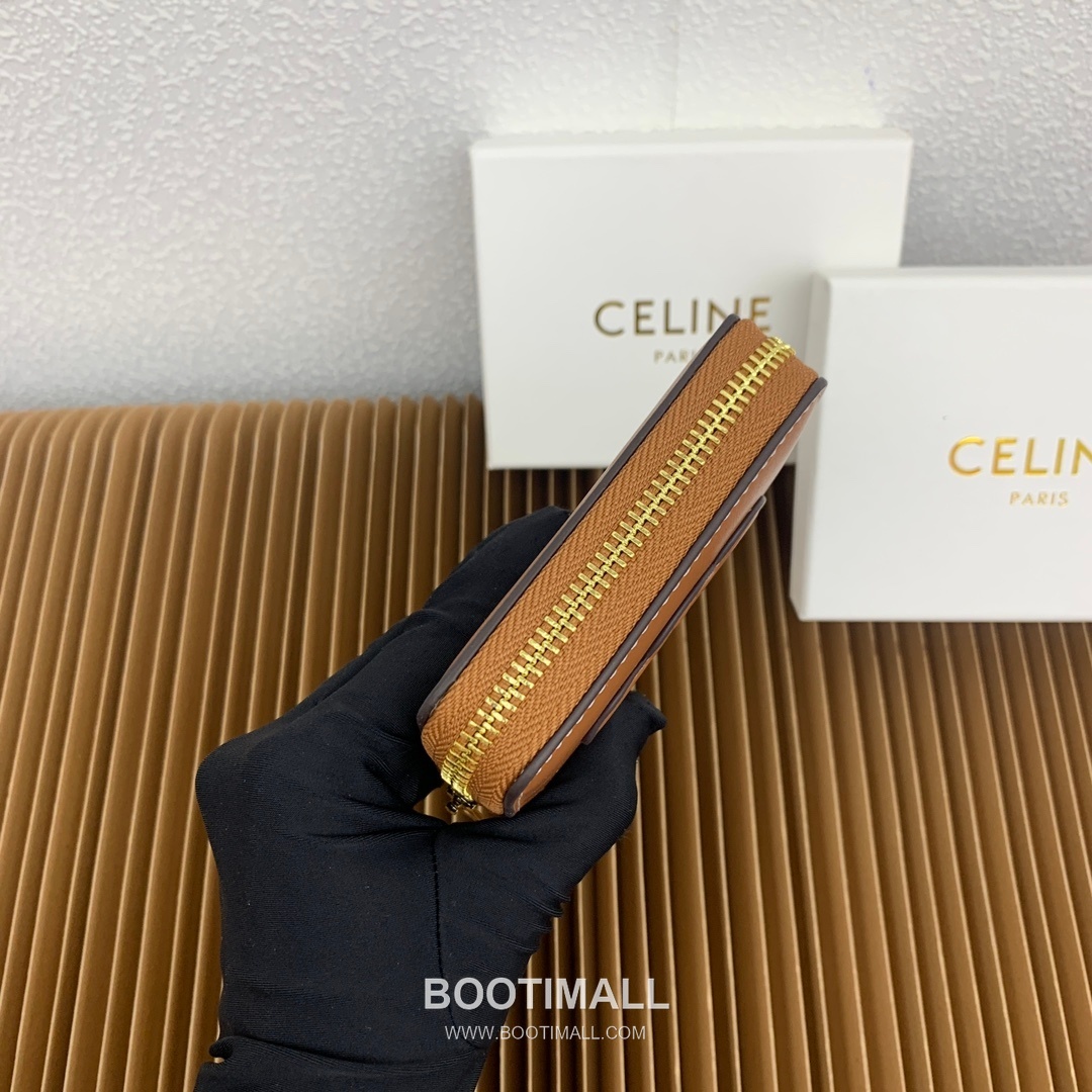 Celine Triomphe Cuir Smooth Calfskin Compact Zipped Wallet 셀린느 트리옹프 퀴르 스무스 카프스킨 컴팩트 지퍼 지갑 10533 10.5cm 5