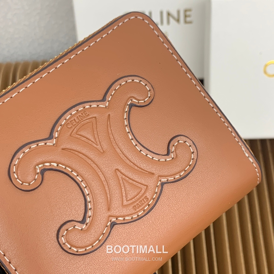 Celine Triomphe Cuir Smooth Calfskin Compact Zipped Wallet 셀린느 트리옹프 퀴르 스무스 카프스킨 컴팩트 지퍼 지갑 10533 10.5cm 6