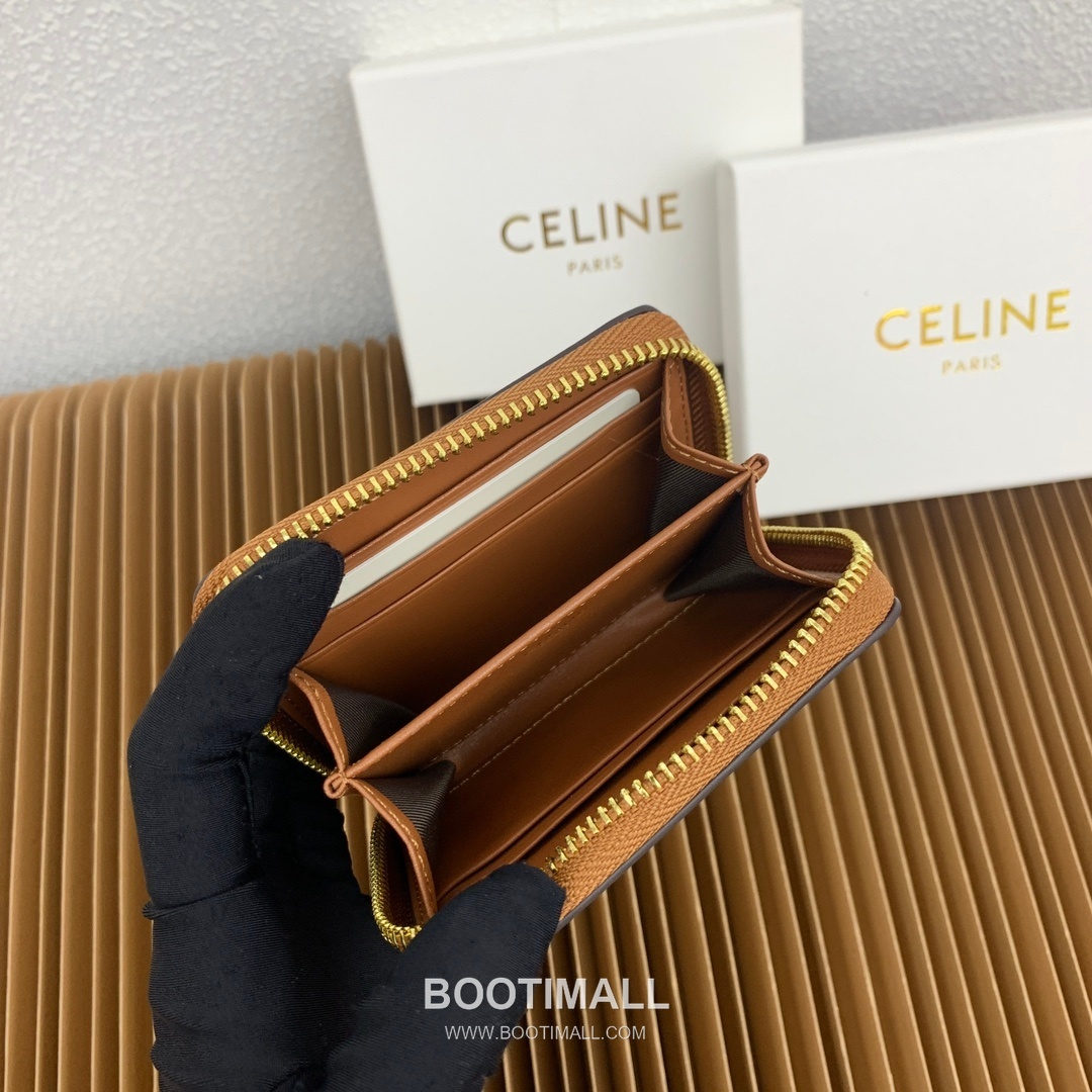 Celine Triomphe Cuir Smooth Calfskin Compact Zipped Wallet 셀린느 트리옹프 퀴르 스무스 카프스킨 컴팩트 지퍼 지갑 10533 10.5cm 8