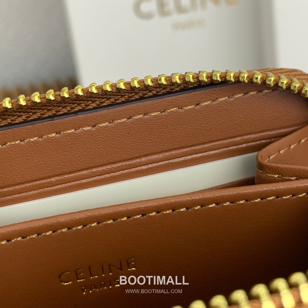 Celine Triomphe Cuir Smooth Calfskin Compact Zipped Wallet 셀린느 트리옹프 퀴르 스무스 카프스킨 컴팩트 지퍼 지갑 10533 10.5cm 9