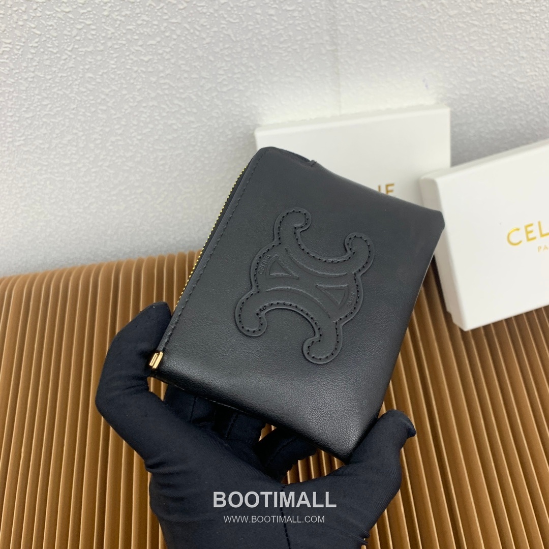 Celine Triomphe Smooth Calfskin Zipped Coin & Card Holder 셀린느 트리옹프 스무스 카프스킨 지퍼 코인 카드홀더 10663 13cm 3