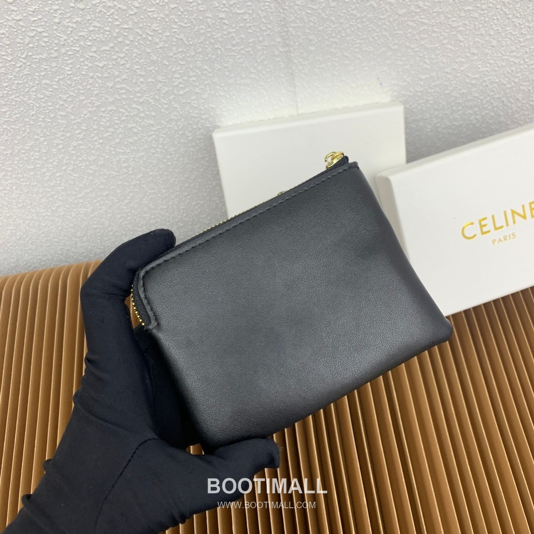 Celine Triomphe Smooth Calfskin Zipped Coin & Card Holder 셀린느 트리옹프 스무스 카프스킨 지퍼 코인 카드홀더 10663 13cm 4