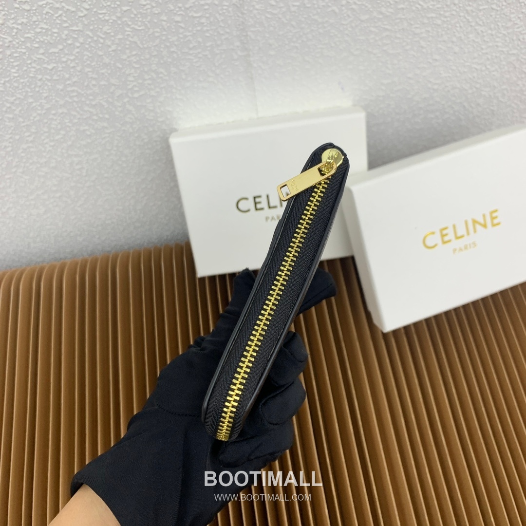 Celine Triomphe Smooth Calfskin Zipped Coin & Card Holder 셀린느 트리옹프 스무스 카프스킨 지퍼 코인 카드홀더 10663 13cm 5