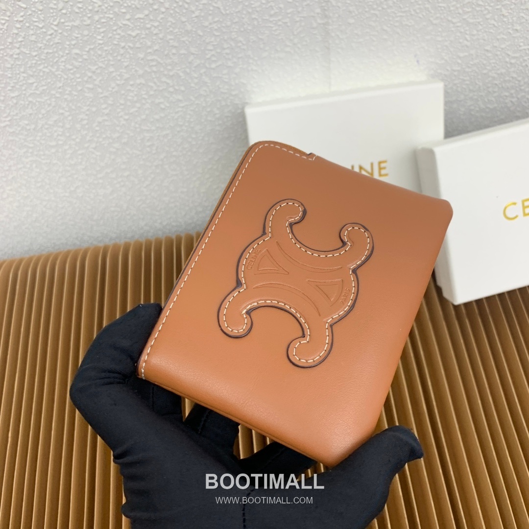 Celine Triomphe Smooth Calfskin Zipped Coin & Card Holder 셀린느 트리옹프 스무스 카프스킨 지퍼 코인 카드홀더 10663 13cm 3