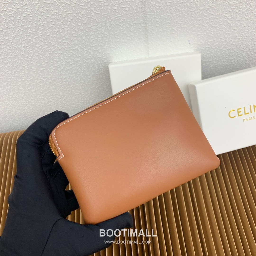 Celine Triomphe Smooth Calfskin Zipped Coin & Card Holder 셀린느 트리옹프 스무스 카프스킨 지퍼 코인 카드홀더 10663 13cm 4