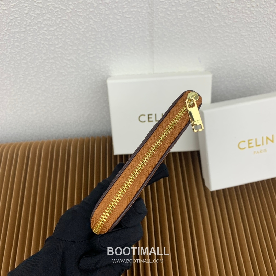 Celine Triomphe Smooth Calfskin Zipped Coin & Card Holder 셀린느 트리옹프 스무스 카프스킨 지퍼 코인 카드홀더 10663 13cm 5