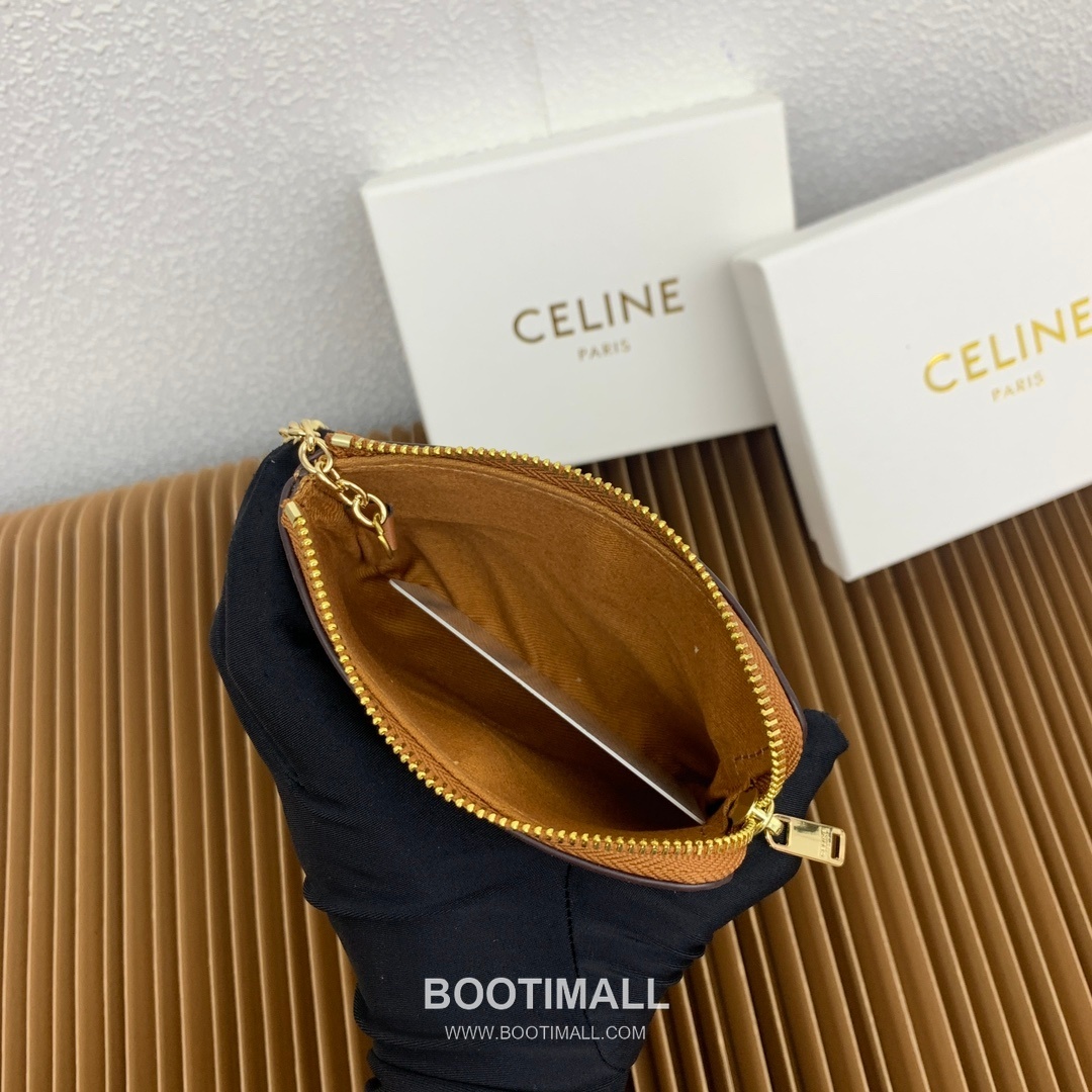Celine Triomphe Smooth Calfskin Zipped Coin & Card Holder 셀린느 트리옹프 스무스 카프스킨 지퍼 코인 카드홀더 10663 13cm 8
