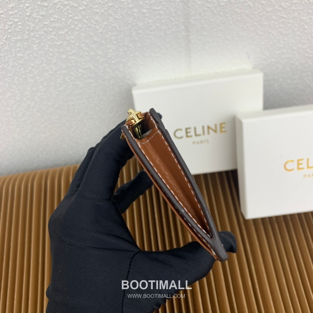 Celine Triomphe Glossy Calfskin Zipped Card Holder 셀린느 트리옹프 글로시 카프스킨 지퍼 카드홀더 10588 11cm 7