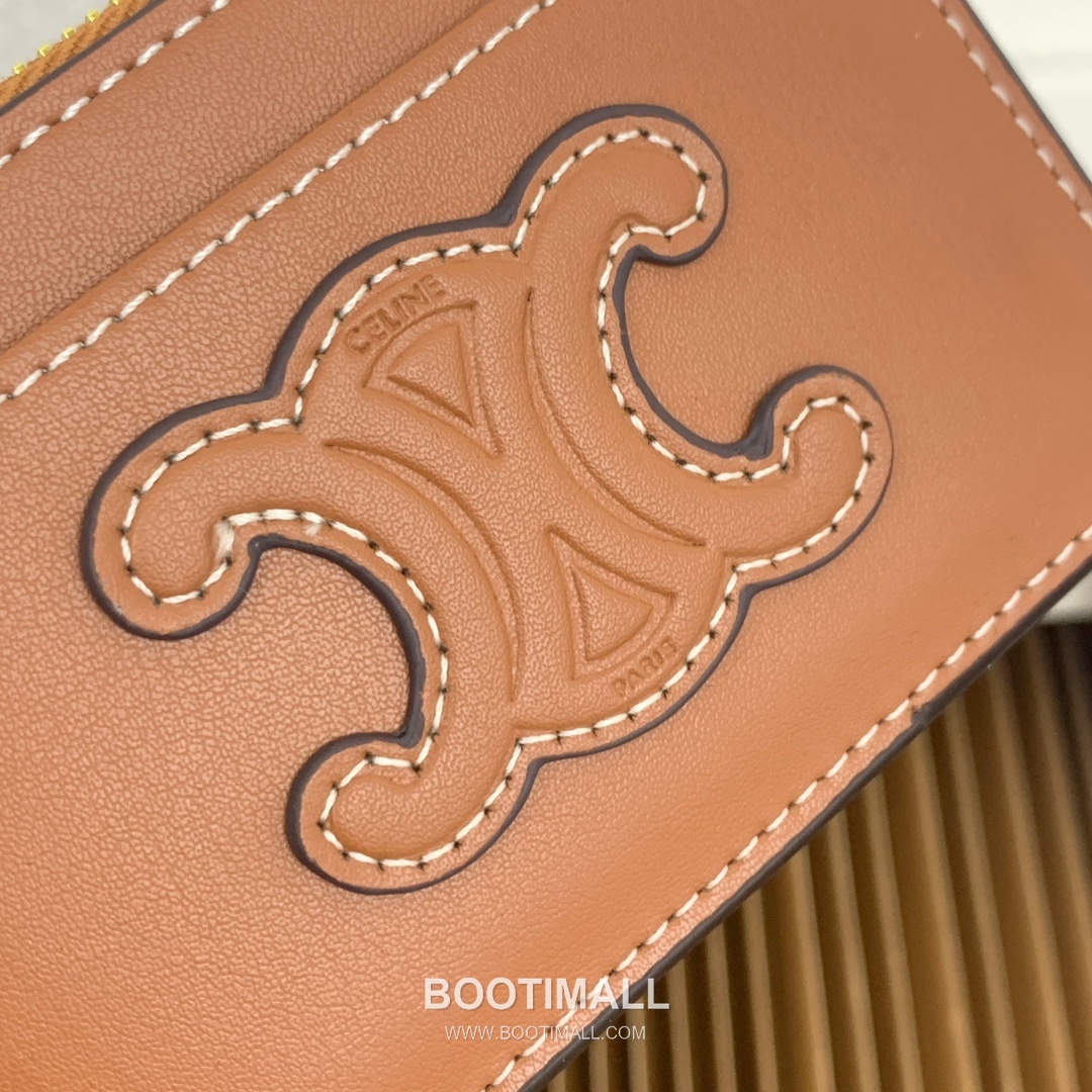Celine Triomphe Glossy Calfskin Zipped Card Holder 셀린느 트리옹프 글로시 카프스킨 지퍼 카드홀더 10588 11cm 8