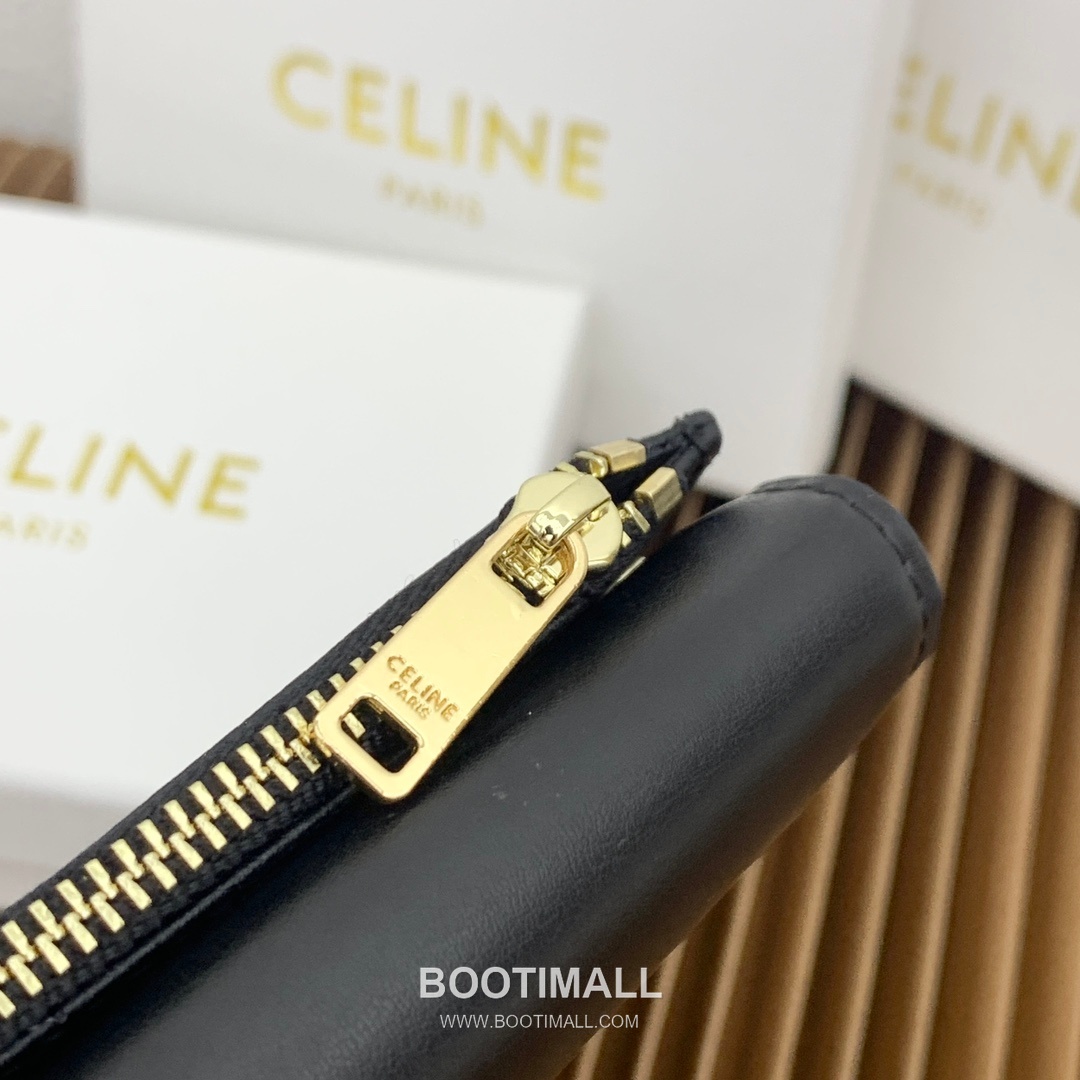 Celine Triomphe Glossy Calfskin Small Wallet with Coin Pouch 셀린느 트리옹프 글로시 카프스킨 스몰 지갑 16332 9.5cm 6