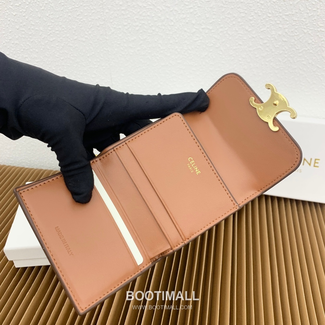 Celine Triomphe Canvas Small Wallet with Coin Pouch 셀린느 트리옹프 캔버스 스몰 지갑 16331 9.5cm 9