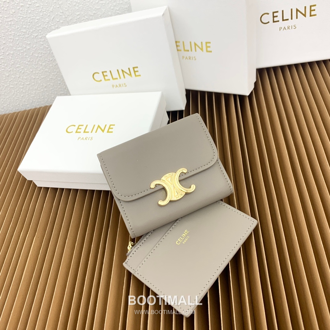 Celine Triomphe Canvas Small Wallet with Coin Pouch 셀린느 트리옹프 캔버스 스몰 지갑 16331 9.5cm 1