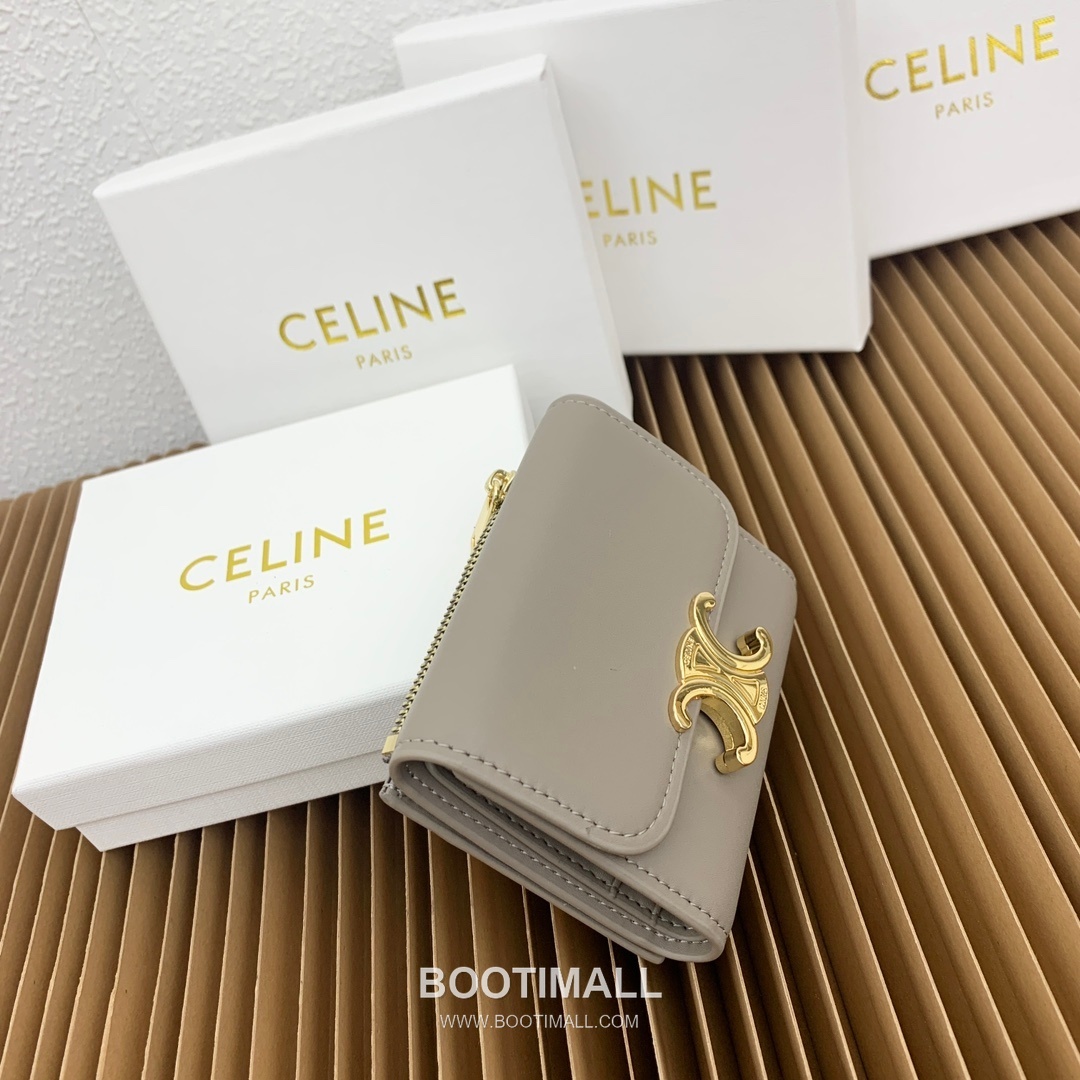 Celine Triomphe Canvas Small Wallet with Coin Pouch 셀린느 트리옹프 캔버스 스몰 지갑 16331 9.5cm 2
