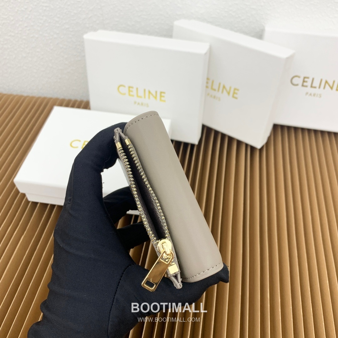Celine Triomphe Canvas Small Wallet with Coin Pouch 셀린느 트리옹프 캔버스 스몰 지갑 16331 9.5cm 3