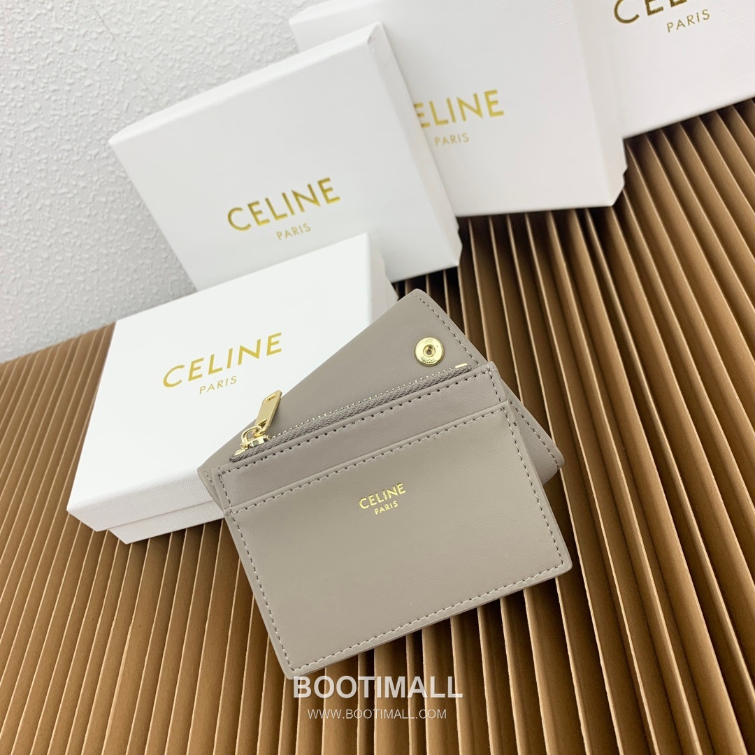 Celine Triomphe Canvas Small Wallet with Coin Pouch 셀린느 트리옹프 캔버스 스몰 지갑 16331 9.5cm 4