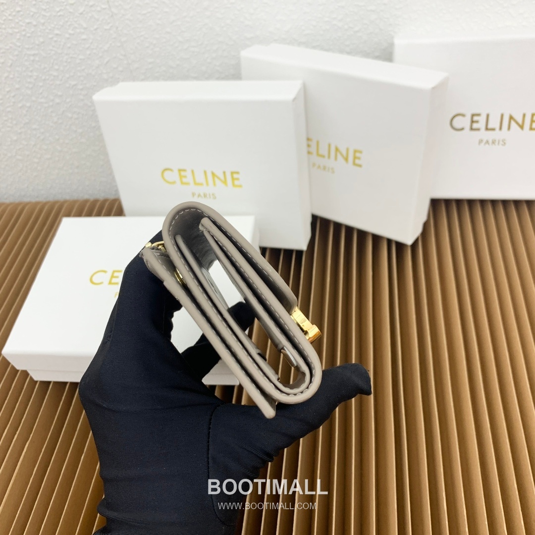 Celine Triomphe Canvas Small Wallet with Coin Pouch 셀린느 트리옹프 캔버스 스몰 지갑 16331 9.5cm 5