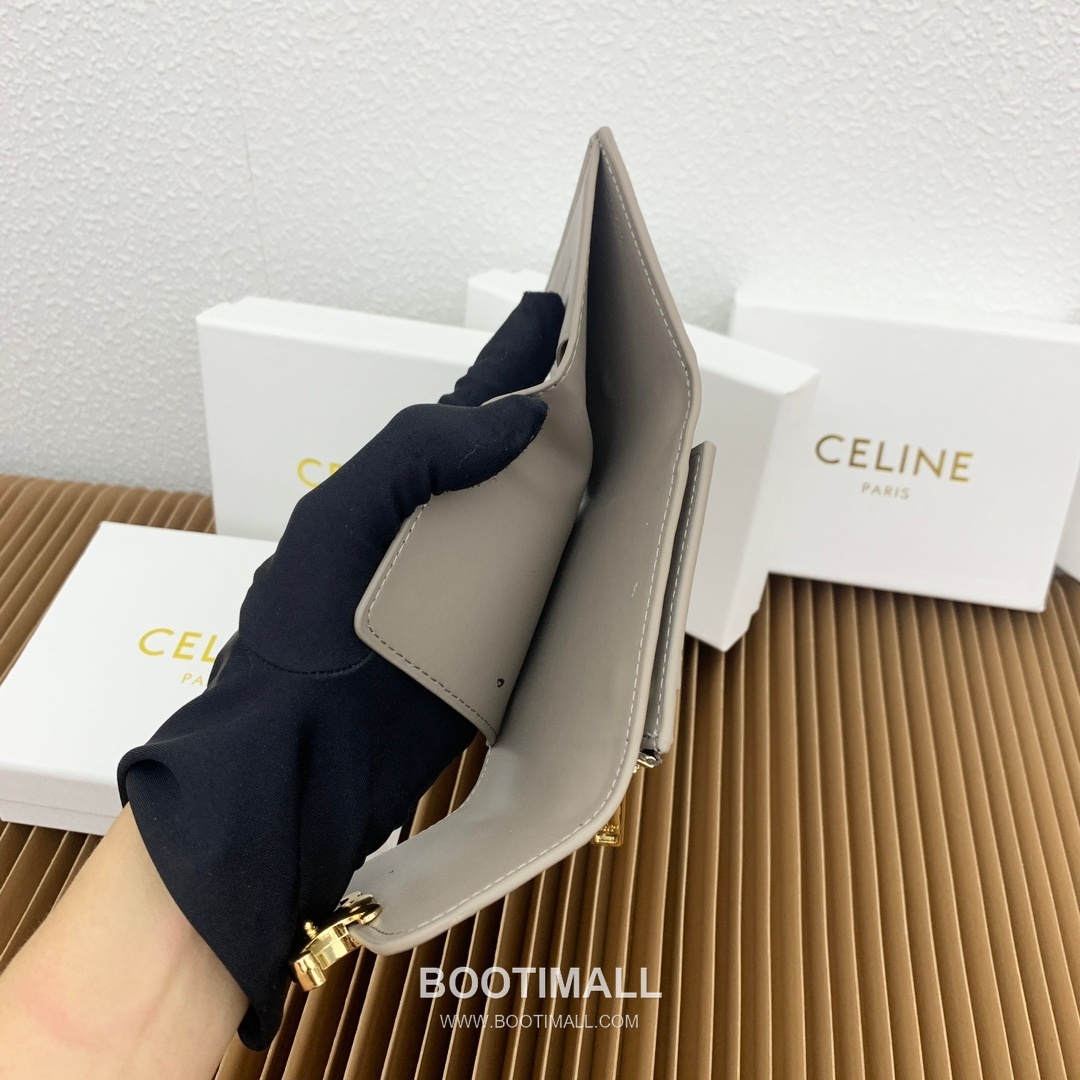 Celine Triomphe Canvas Small Wallet with Coin Pouch 셀린느 트리옹프 캔버스 스몰 지갑 16331 9.5cm 9