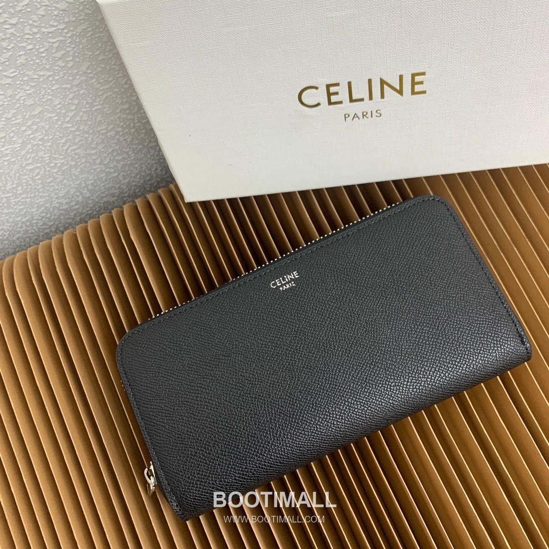 Celine Grained Calfskin Large Zipped Wallet 셀린느 그레인드 카프스킨 라지 지퍼 지갑 10552 19cm 1