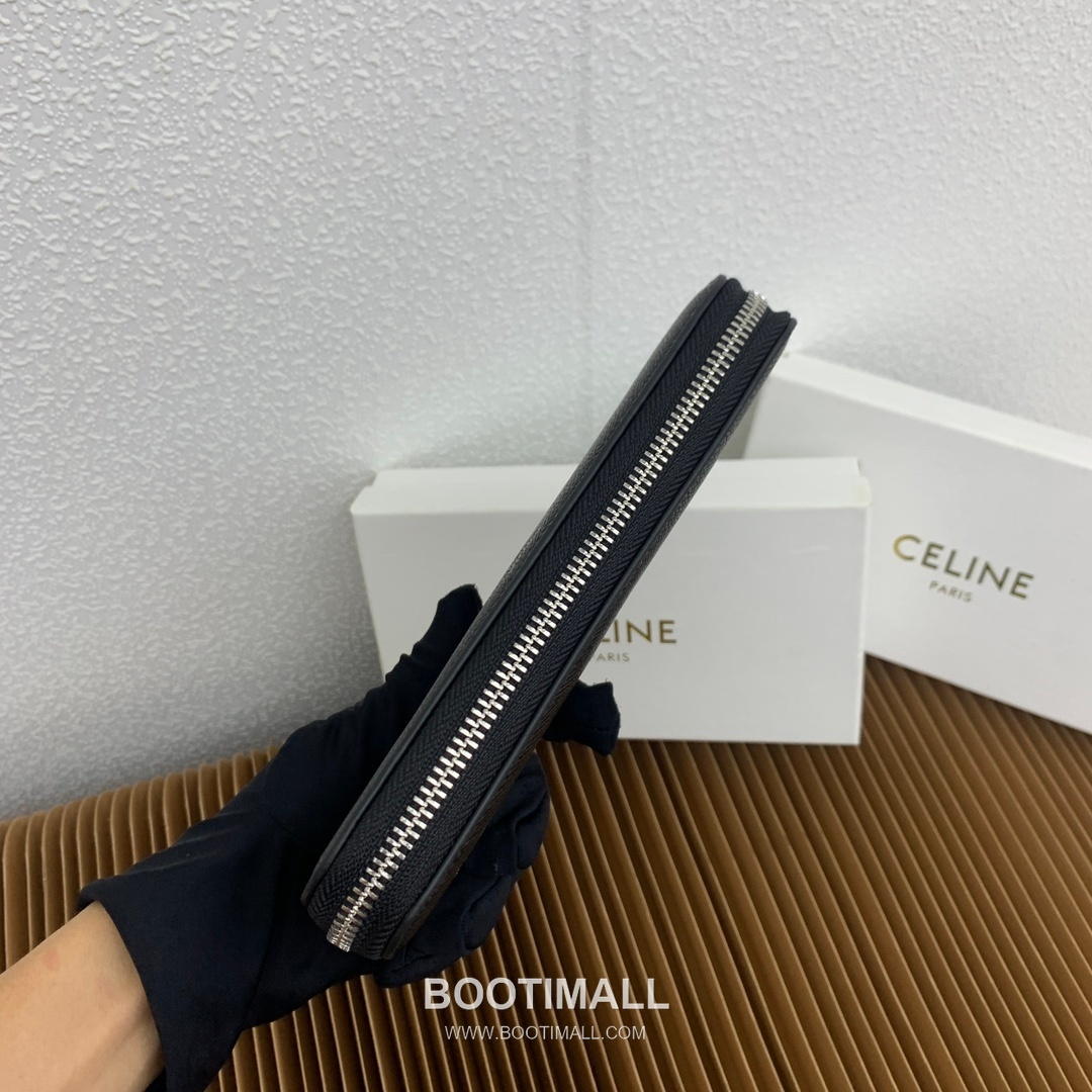 Celine Grained Calfskin Large Zipped Wallet 셀린느 그레인드 카프스킨 라지 지퍼 지갑 10552 19cm 5