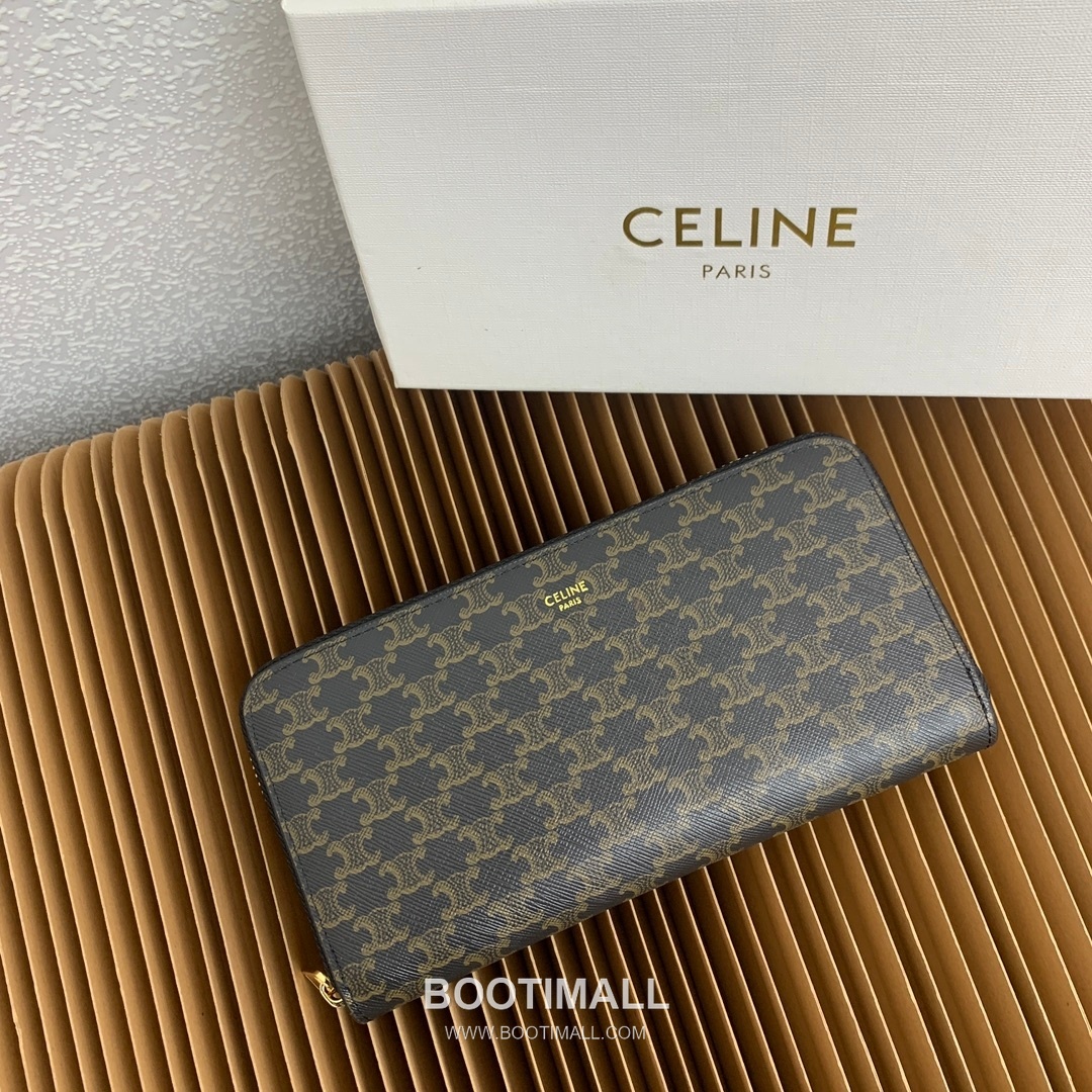 Celine Triomphe Canvas C Charm Large Zipped Wallet 셀린느 트리옹프 캔버스 C 참 라지 지퍼 지갑 10552 19cm 1