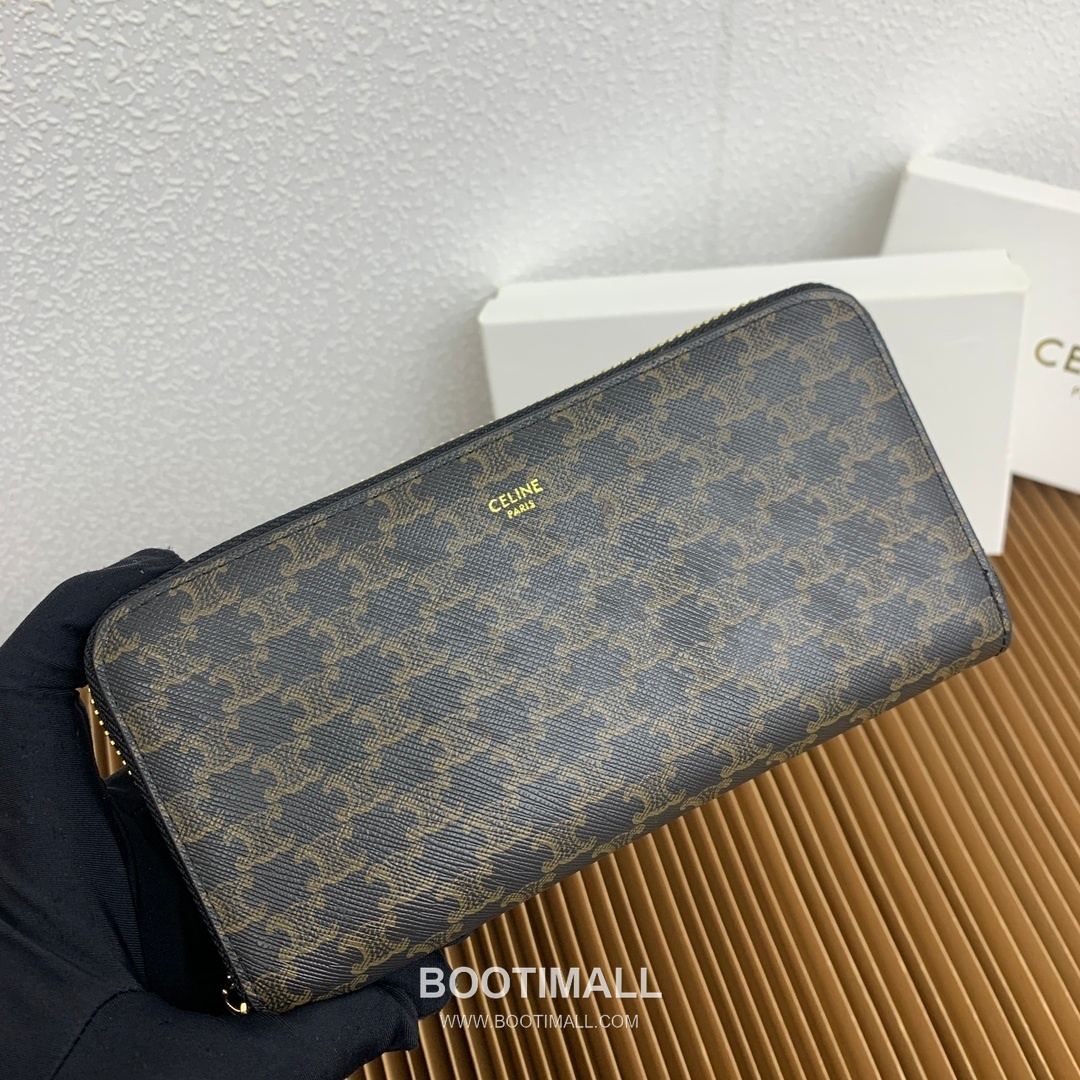 Celine Triomphe Canvas C Charm Large Zipped Wallet 셀린느 트리옹프 캔버스 C 참 라지 지퍼 지갑 10552 19cm 2