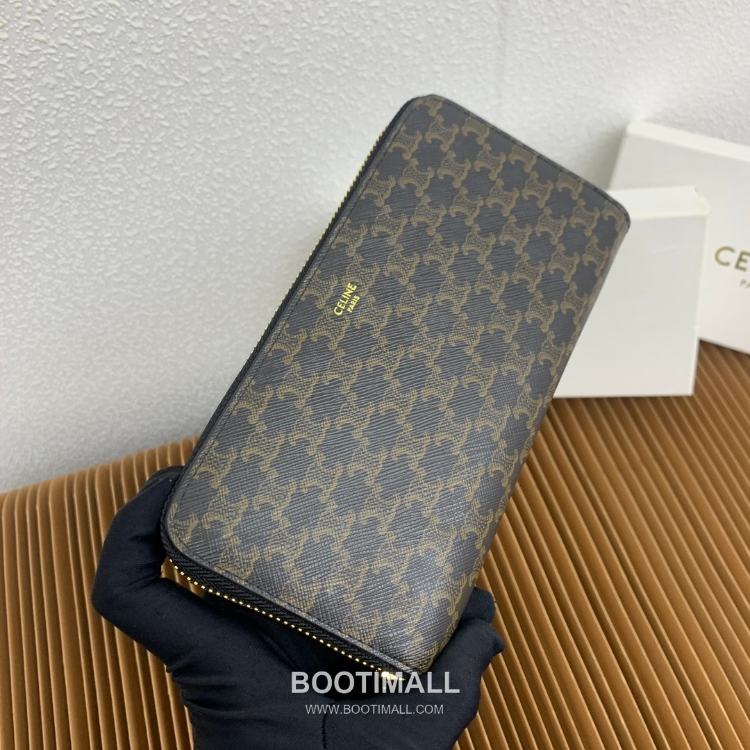 Celine Triomphe Canvas C Charm Large Zipped Wallet 셀린느 트리옹프 캔버스 C 참 라지 지퍼 지갑 10552 19cm 3