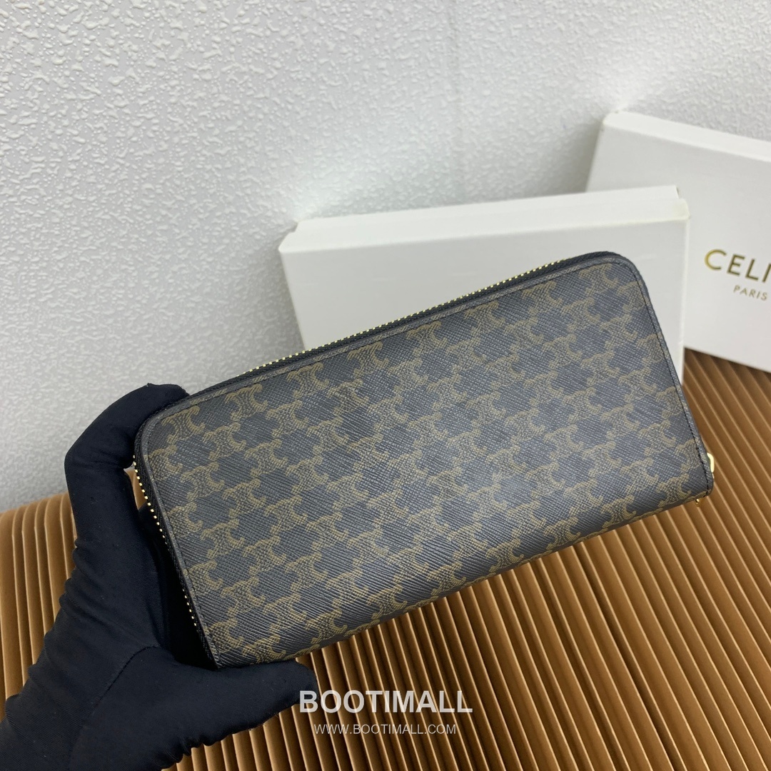 Celine Triomphe Canvas C Charm Large Zipped Wallet 셀린느 트리옹프 캔버스 C 참 라지 지퍼 지갑 10552 19cm 4