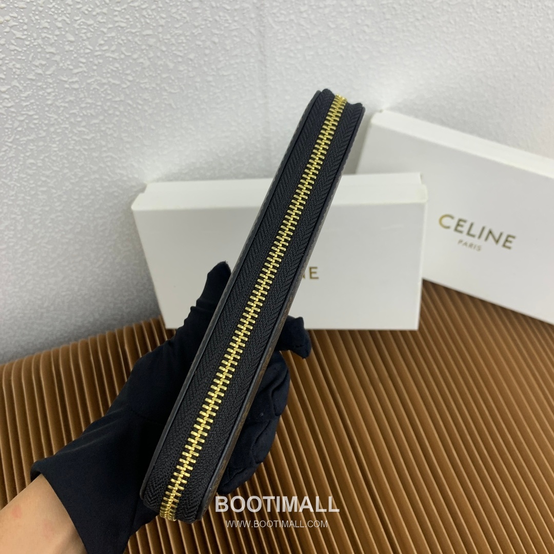 Celine Triomphe Canvas C Charm Large Zipped Wallet 셀린느 트리옹프 캔버스 C 참 라지 지퍼 지갑 10552 19cm 5