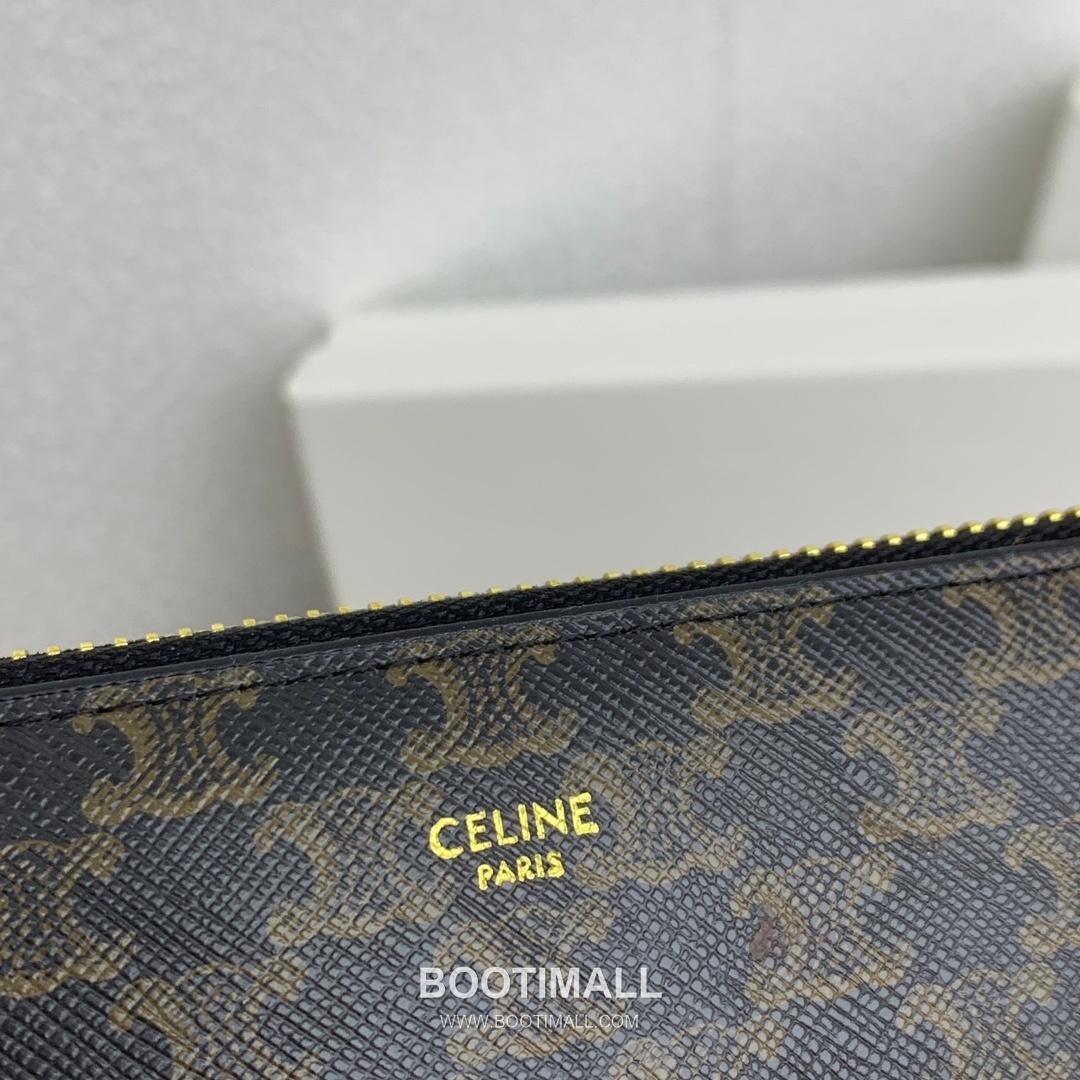 Celine Triomphe Canvas C Charm Large Zipped Wallet 셀린느 트리옹프 캔버스 C 참 라지 지퍼 지갑 10552 19cm 6