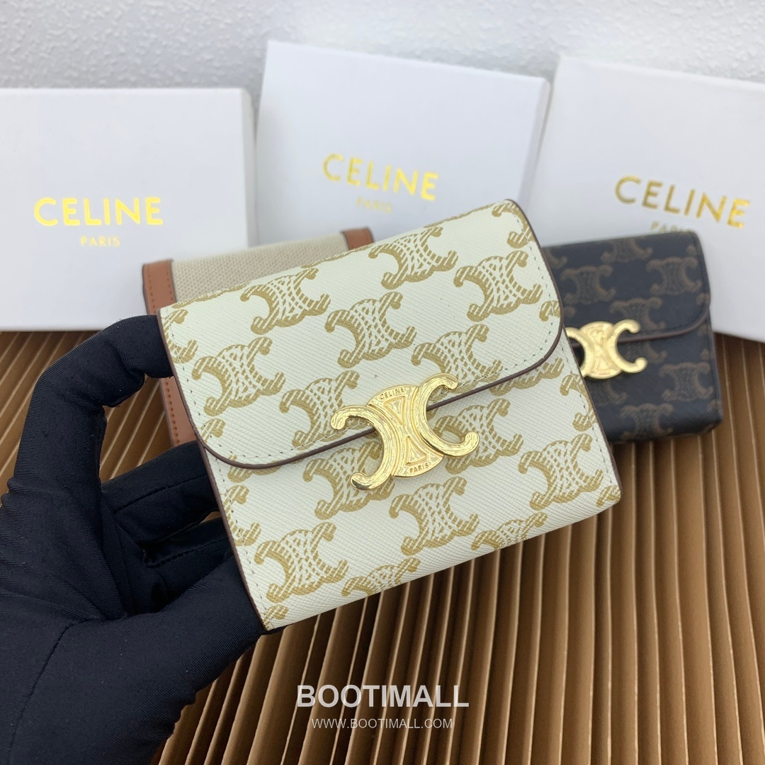 Celine Triomphe Canvas Small Wallet 셀린느 트리옹프 캔버스 스몰 지갑 66889 10.5cm 1