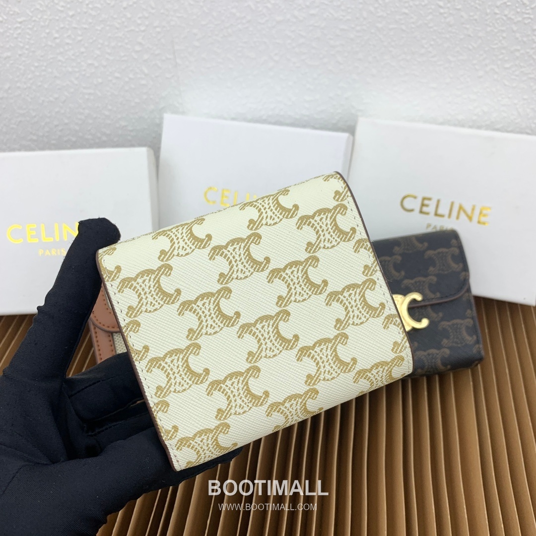 Celine Triomphe Canvas Small Wallet 셀린느 트리옹프 캔버스 스몰 지갑 66889 10.5cm 2