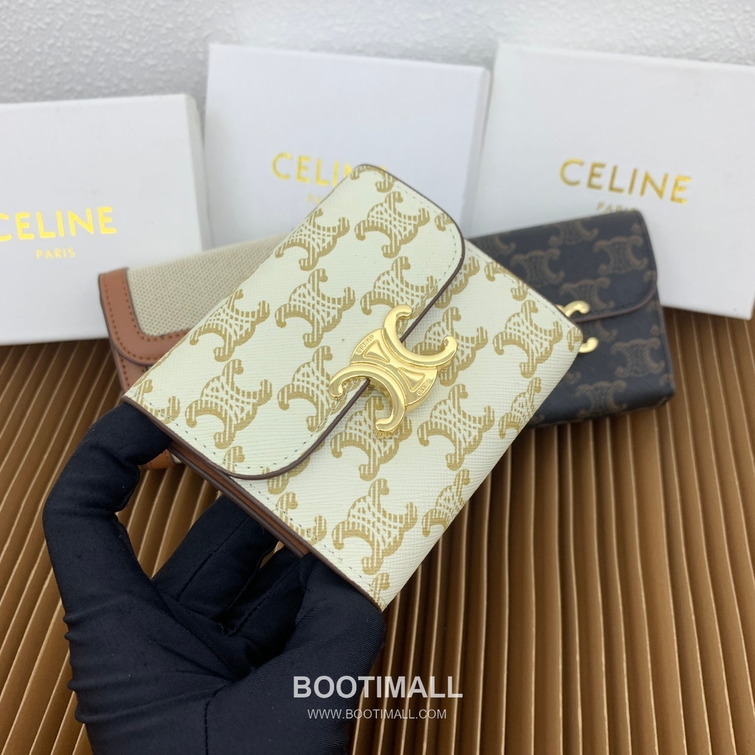 Celine Triomphe Canvas Small Wallet 셀린느 트리옹프 캔버스 스몰 지갑 66889 10.5cm 3