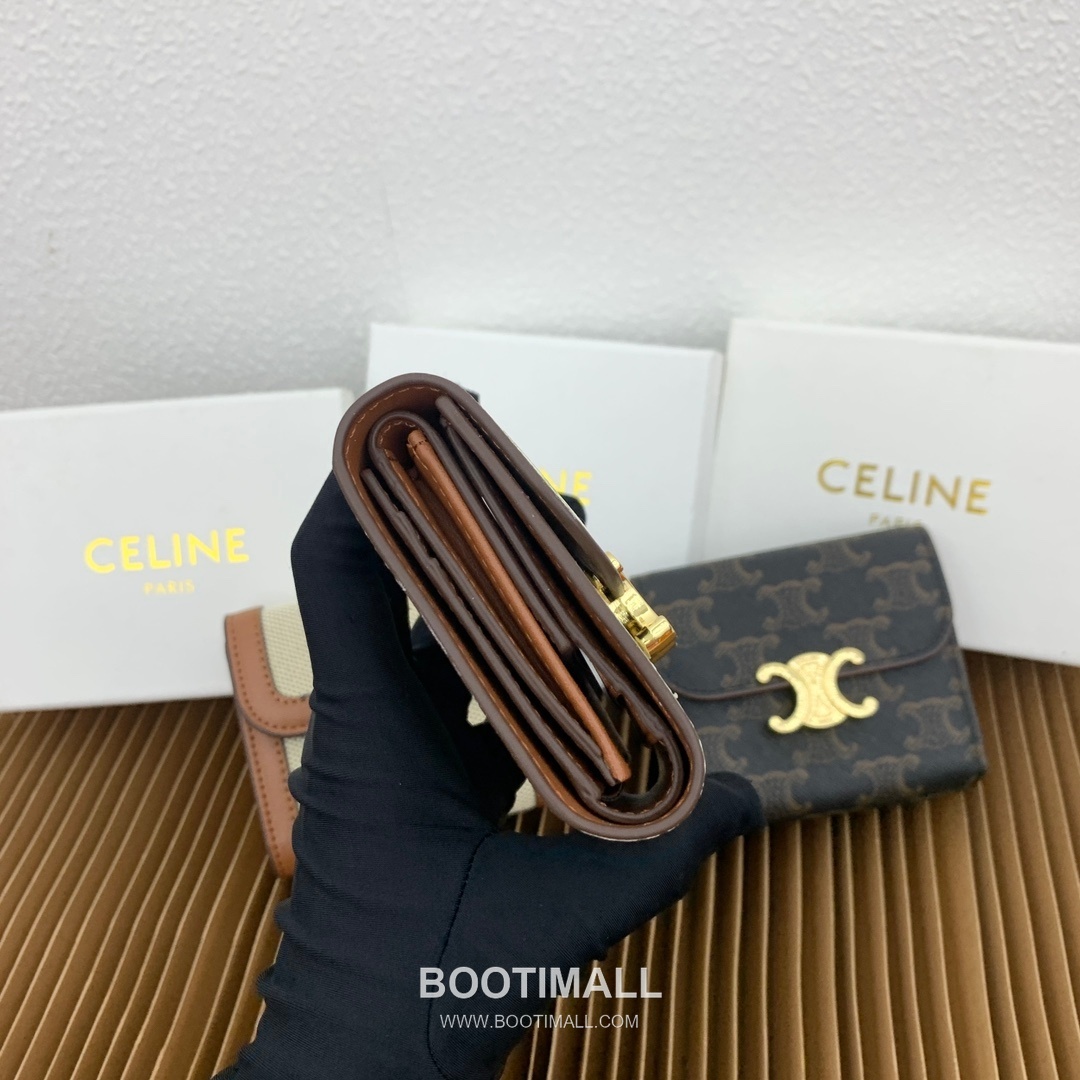Celine Triomphe Canvas Small Wallet 셀린느 트리옹프 캔버스 스몰 지갑 66889 10.5cm 4