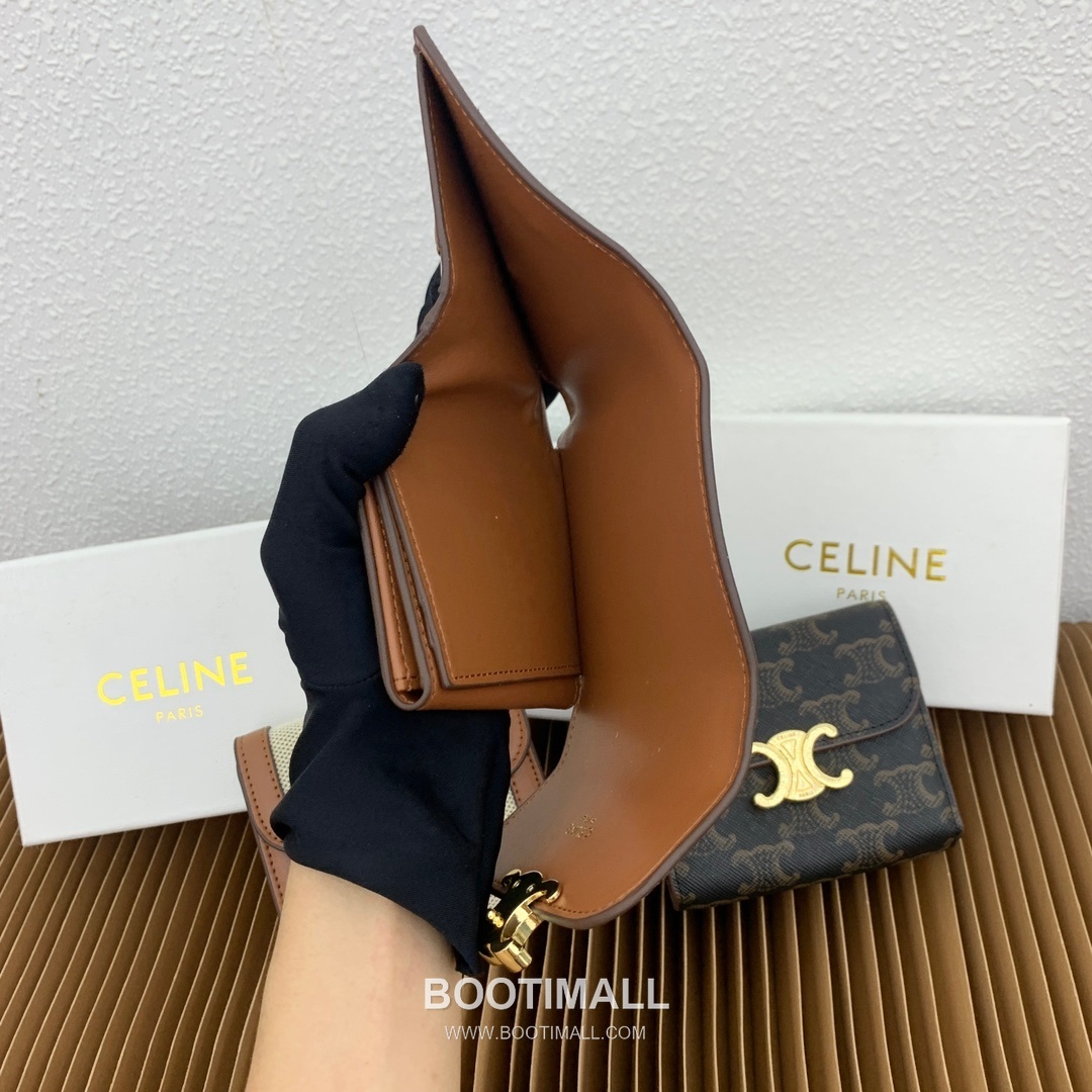 Celine Triomphe Canvas Small Wallet 셀린느 트리옹프 캔버스 스몰 지갑 66889 10.5cm 8
