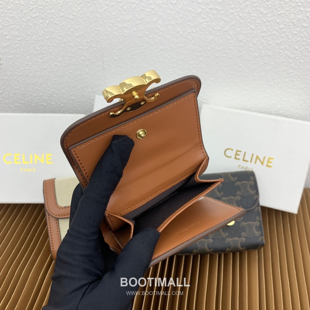 Celine Triomphe Canvas Small Wallet 셀린느 트리옹프 캔버스 스몰 지갑 66889 10.5cm 9