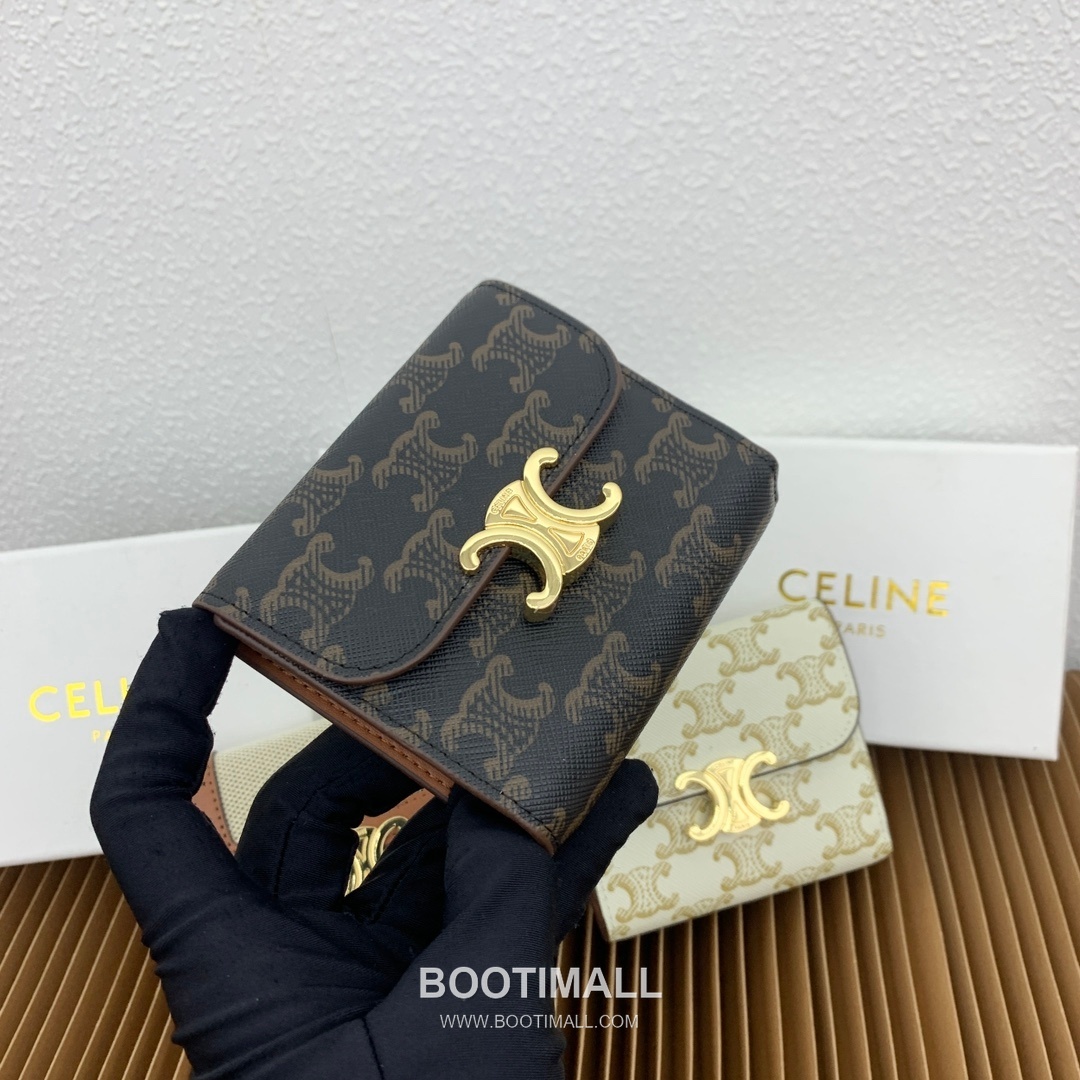 Celine Triomphe Canvas Small Wallet 셀린느 트리옹프 캔버스 스몰 지갑 66889 10.5cm 2