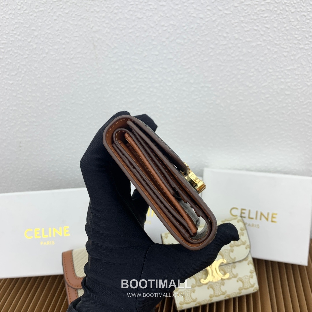 Celine Triomphe Canvas Small Wallet 셀린느 트리옹프 캔버스 스몰 지갑 66889 10.5cm 3