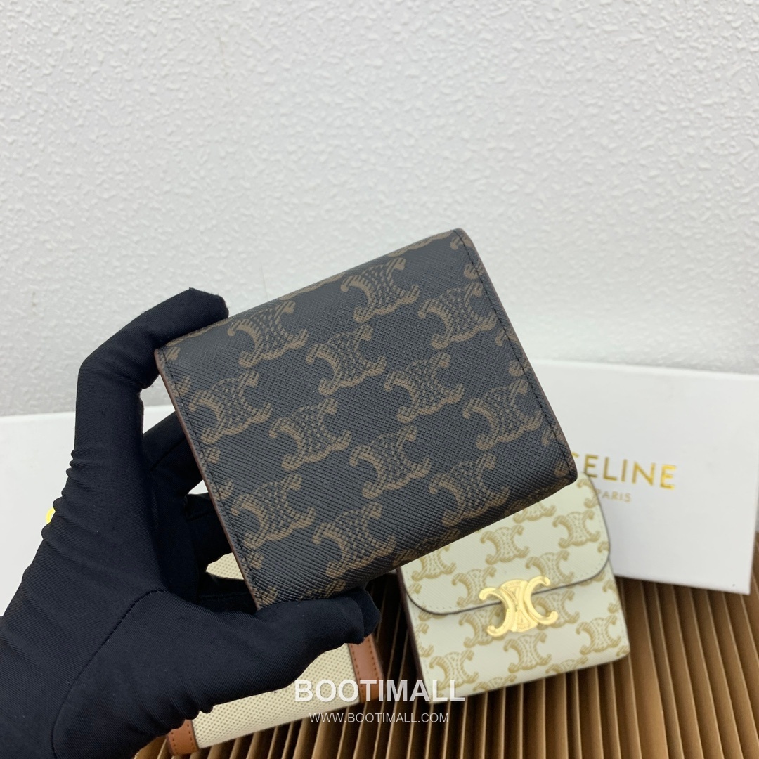 Celine Triomphe Canvas Small Wallet 셀린느 트리옹프 캔버스 스몰 지갑 66889 10.5cm 4