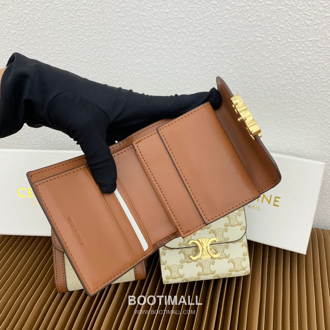 Celine Triomphe Canvas Small Wallet 셀린느 트리옹프 캔버스 스몰 지갑 66889 10.5cm 6