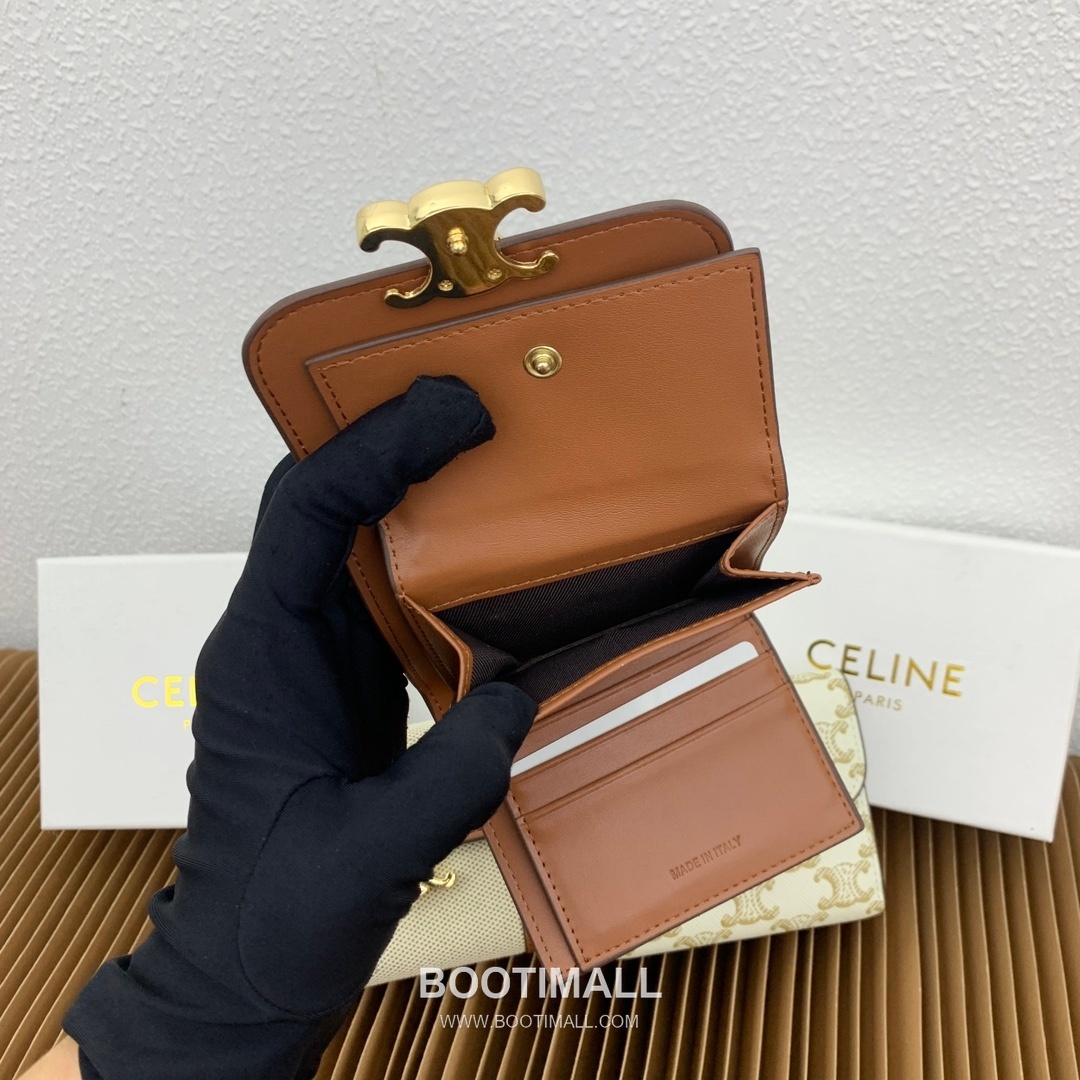 Celine Triomphe Canvas Small Wallet 셀린느 트리옹프 캔버스 스몰 지갑 66889 10.5cm 7