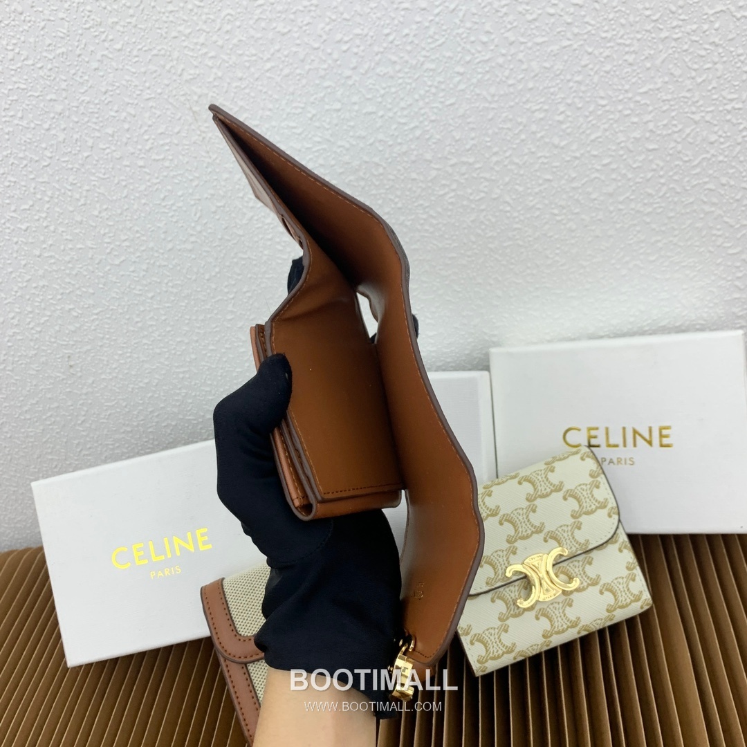 Celine Triomphe Canvas Small Wallet 셀린느 트리옹프 캔버스 스몰 지갑 66889 10.5cm 8