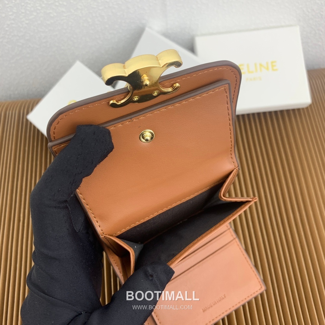 Celine Triomphe Textile Printed Calfskin Trim Small Wallet 셀린느 트리옹프 텍스타일 프린트 카프스킨 트림 스몰 지갑 10782 10.5cm 7