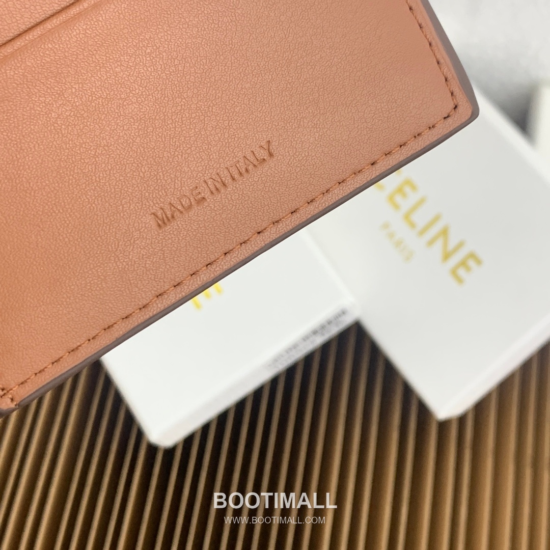 Celine Triomphe Textile Printed Calfskin Trim Small Wallet 셀린느 트리옹프 텍스타일 프린트 카프스킨 트림 스몰 지갑 10782 10.5cm 9