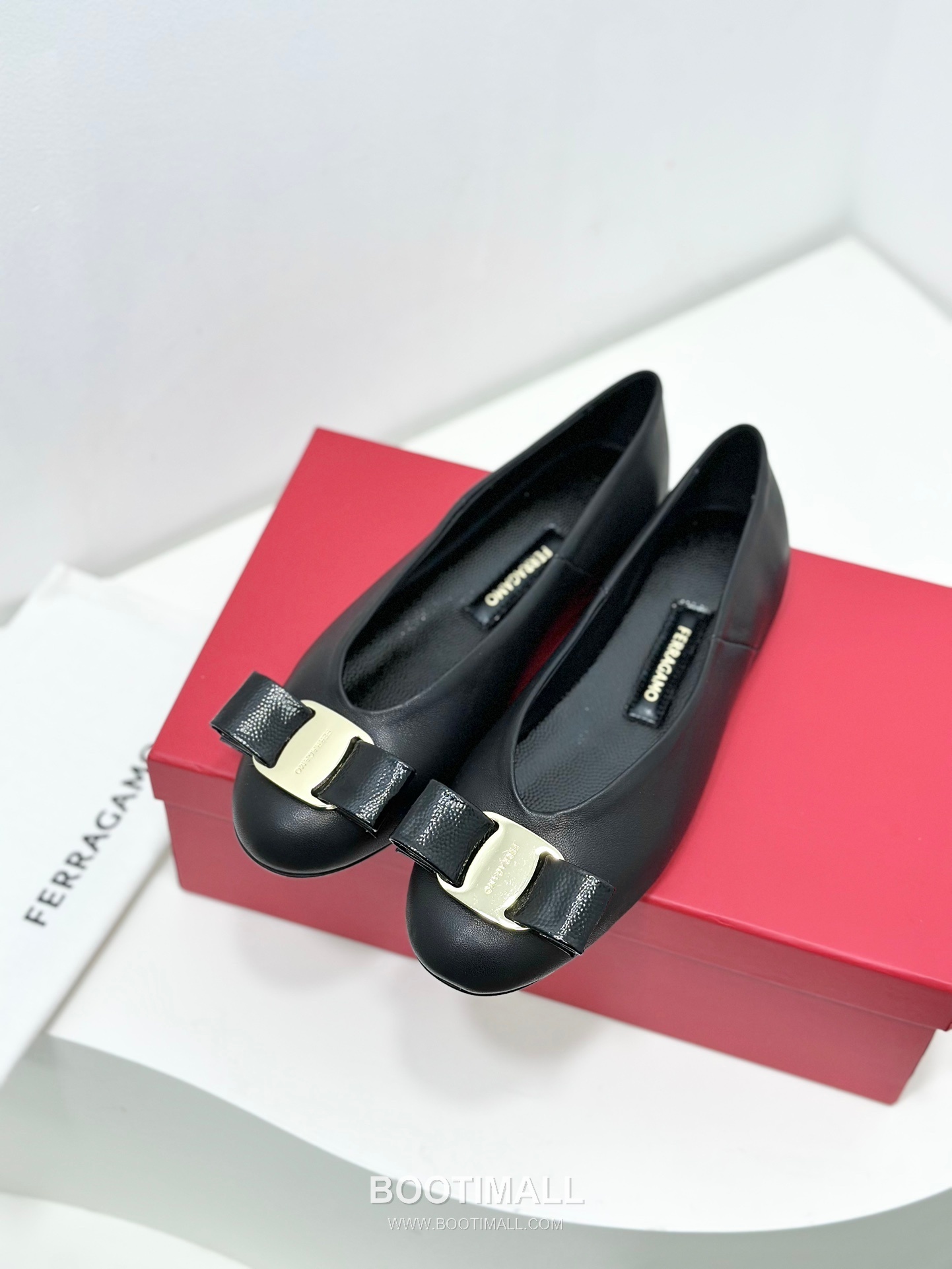 Salvatore Ferragamo Vara Bow Nappa Leather Ballet Flats 살바토레 페라가모 바라 리본 나파 레더 발레리나 플랫 504845 3cm 2