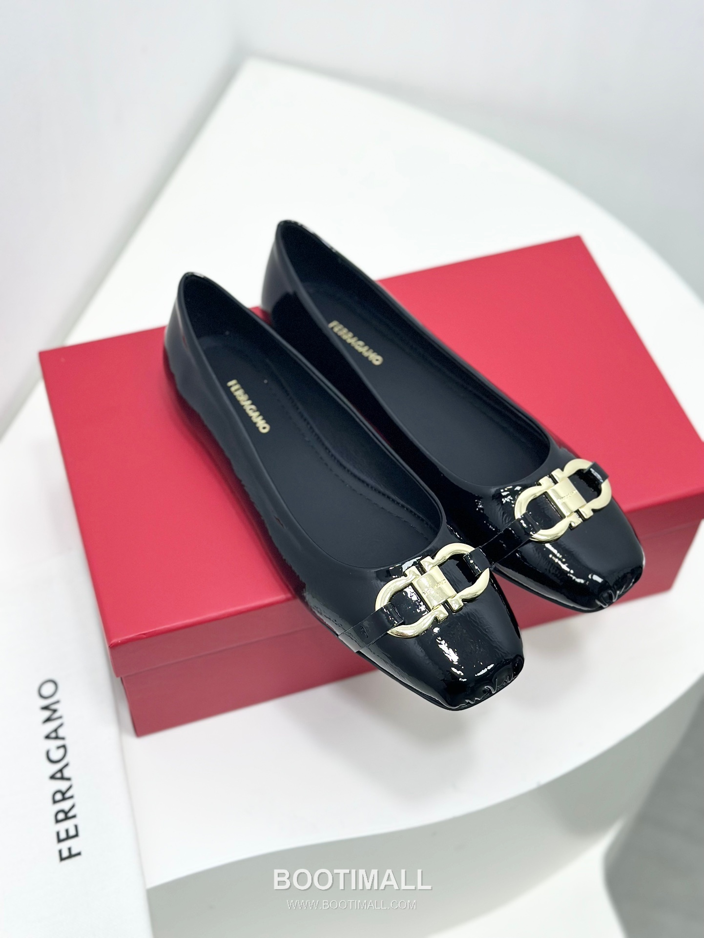 Salvatore Ferragamo Gancini Patent Leather Ballet Flats 살바토레 페라가모 간치니 페이턴트 레더 발레리나 플랫 454039 2cm 5