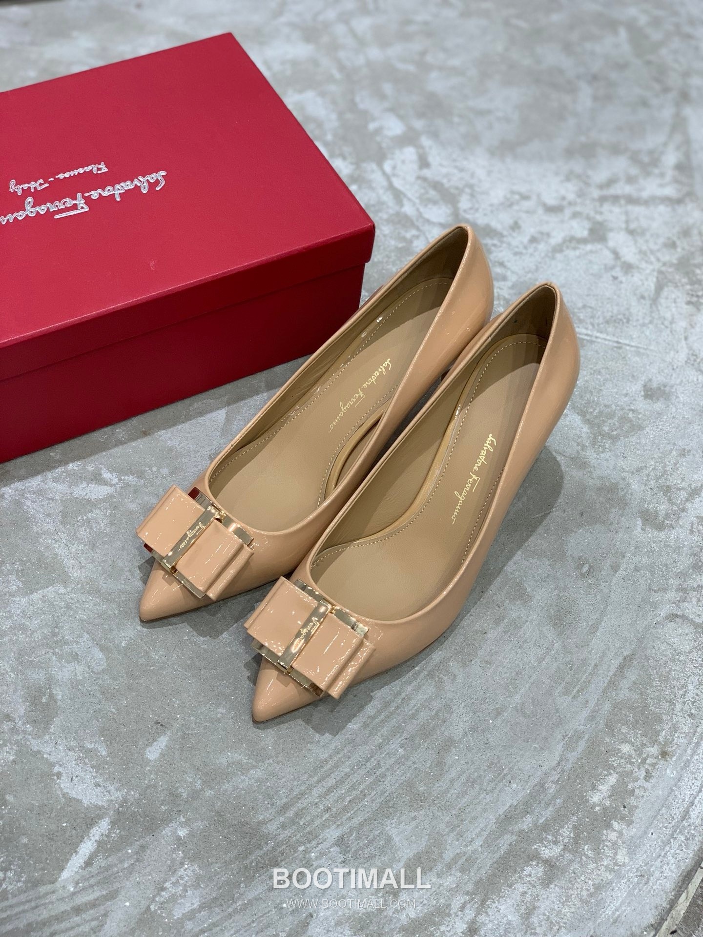 Salvatore Ferragamo Square Toe Calfskin Pump Heels 살바토레 페라가모 스퀘어 토 카프스킨 펌프스 힐 454039 7cm 2