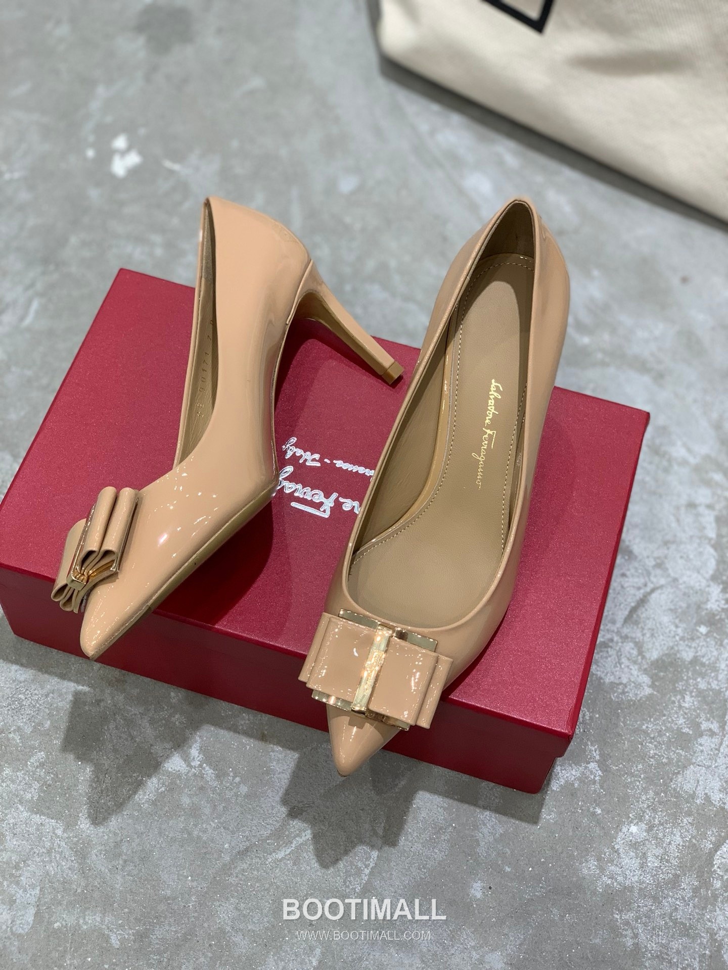 Salvatore Ferragamo Square Toe Calfskin Pump Heels 살바토레 페라가모 스퀘어 토 카프스킨 펌프스 힐 454039 7cm 3