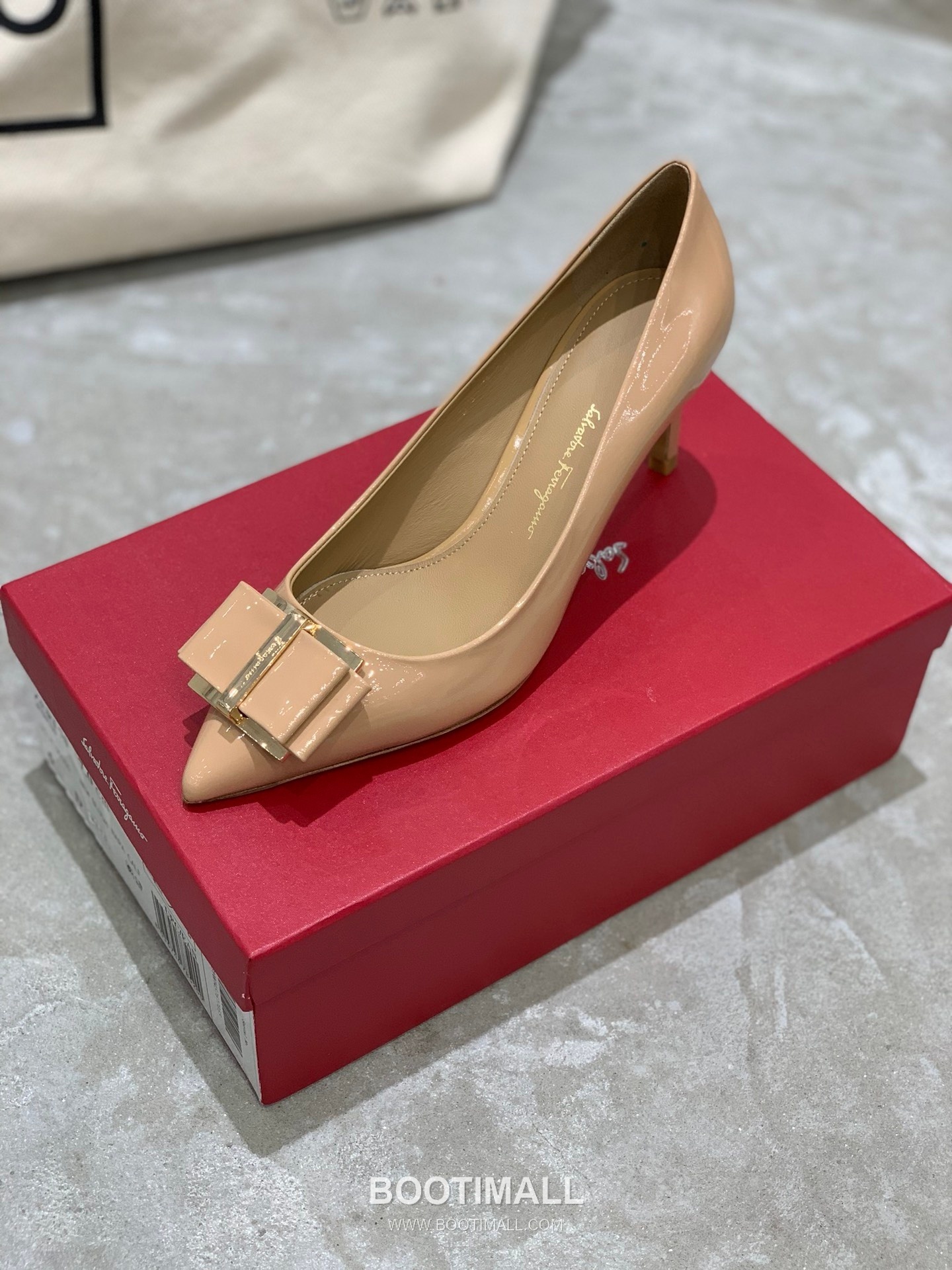 Salvatore Ferragamo Square Toe Calfskin Pump Heels 살바토레 페라가모 스퀘어 토 카프스킨 펌프스 힐 454039 7cm 4