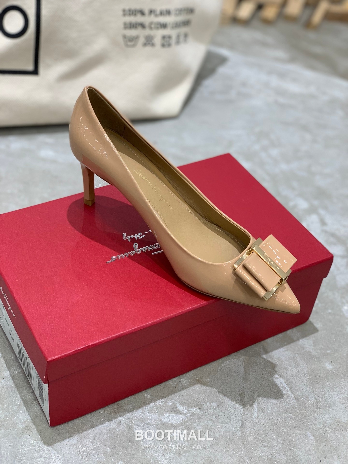 Salvatore Ferragamo Square Toe Calfskin Pump Heels 살바토레 페라가모 스퀘어 토 카프스킨 펌프스 힐 454039 7cm 7