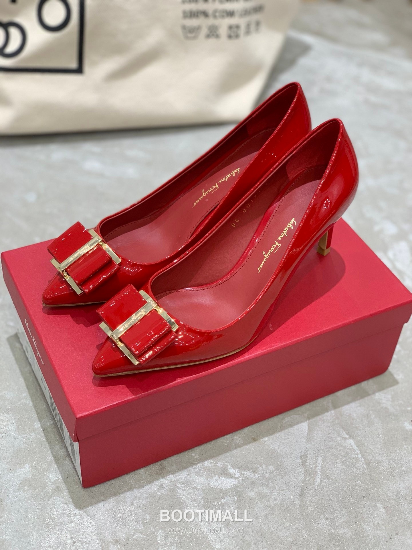 Salvatore Ferragamo Square Toe Calfskin Pump Heels 살바토레 페라가모 스퀘어 토 카프스킨 펌프스 힐 454039 7cm 1